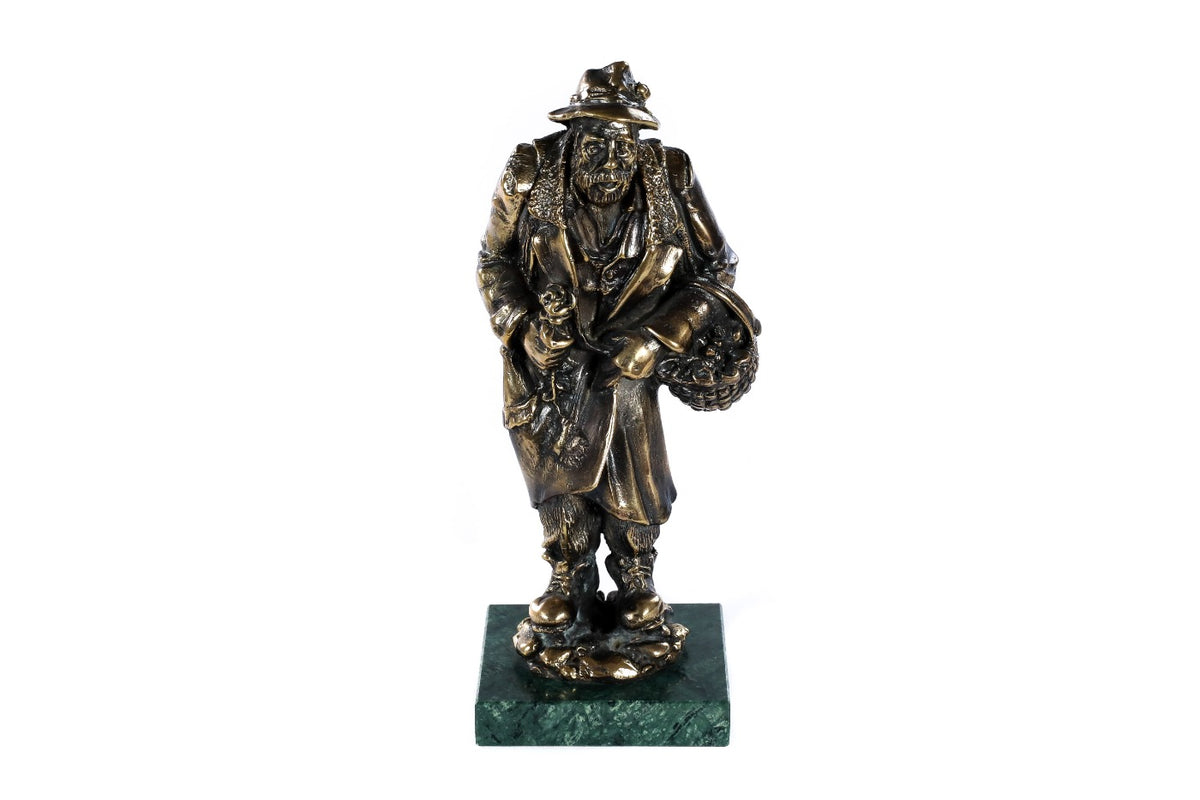 Handmade Bronze and Marble Kara Bala Sculpture - photo 2