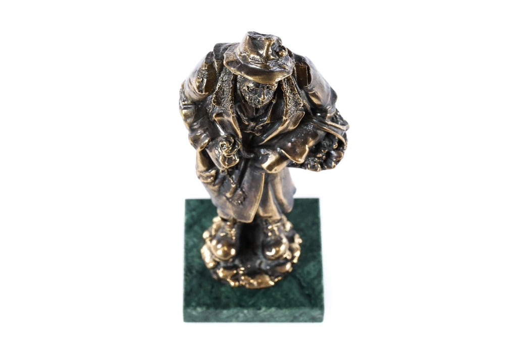 Handmade Bronze and Marble Kara Bala Sculpture - photo 5