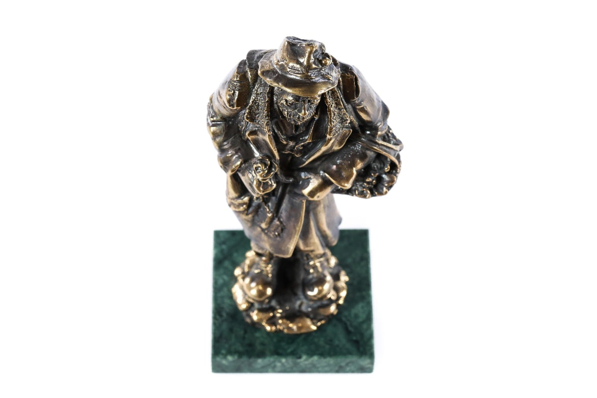 Handmade Bronze and Marble Kara Bala Sculpture - photo 5