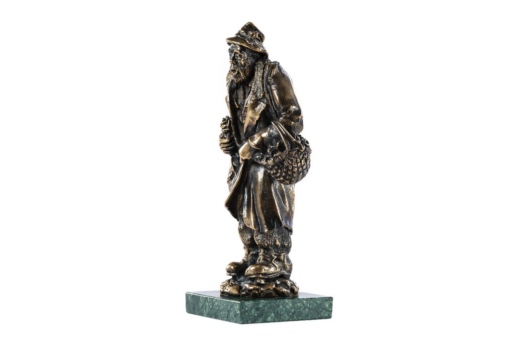 Handmade Bronze and Marble Kara Bala Sculpture - photo 4