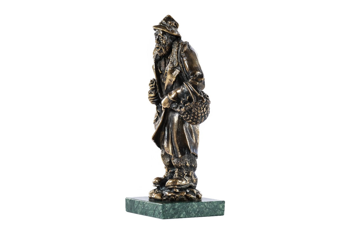Handmade Bronze and Marble Kara Bala Sculpture - photo 4