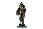 Handmade Bronze and Marble Kara Bala Sculpture - photo 6