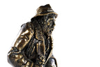 Handmade Bronze and Marble Kara Bala Sculpture - photo 7