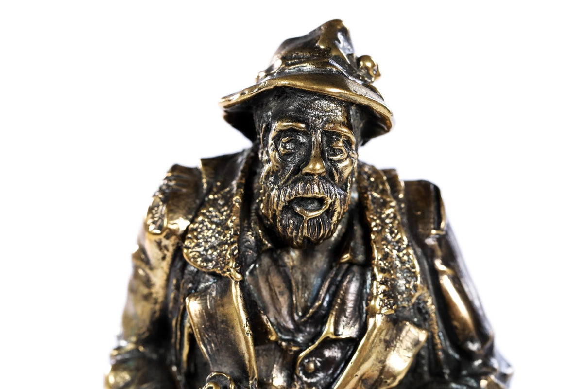 Handmade Bronze and Marble Kara Bala Sculpture - photo 3