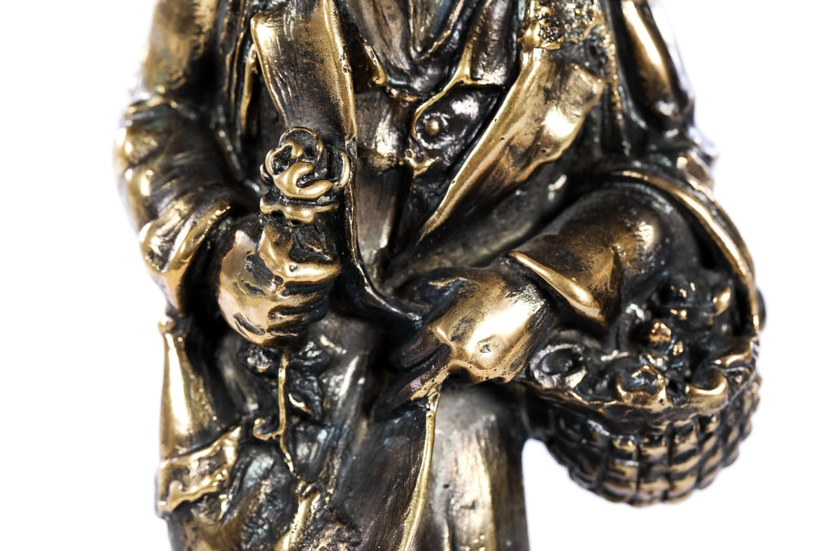 Handmade Bronze and Marble Kara Bala Sculpture - photo 8