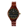 Handmade Women's Cherry Wood Wrist Watch, Red