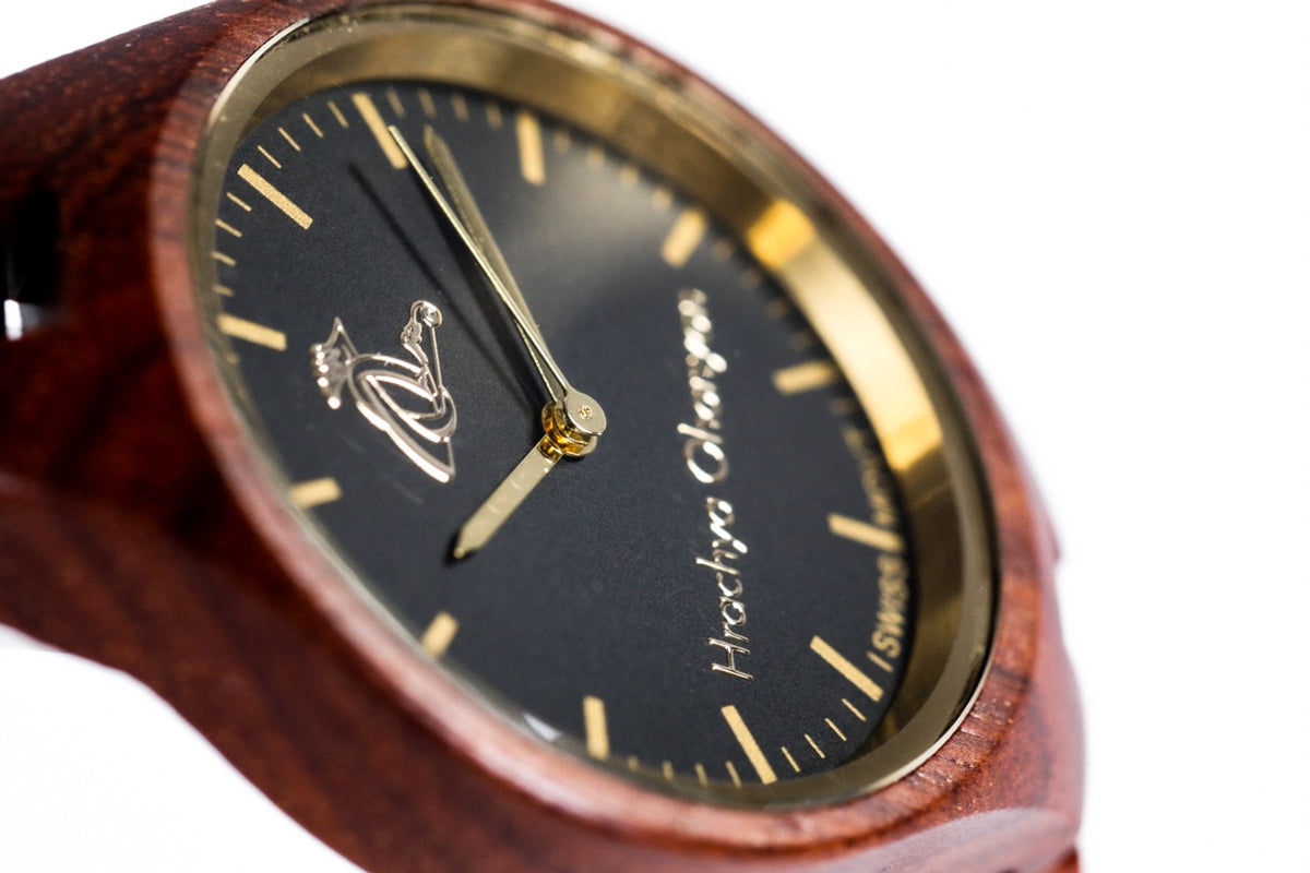 Handmade Women's Cherry Wood Wrist Watch, Red - photo 7