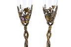 Handmade Bronze and Glass Cups, Set of Two with Wooden Box - photo 2