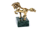 Handmade Bronze and Marble Small Horse Sculpture - photo 2