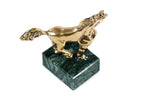 Handmade Bronze and Marble Small Horse Sculpture - photo 5