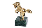 Handmade Bronze and Marble Small Horse Sculpture - photo 8