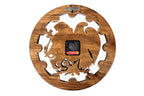 Handmade Wooden Wall Clock with Armenian Coat of Arms, 30 cm - photo 5