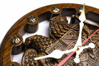 Handmade Wooden Wall Clock with Armenian Coat of Arms, 30 cm - photo 6