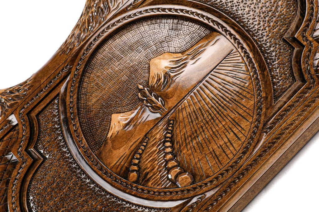 Handmade Wooden Duduk Case with Mount Ararat Outline - photo 3