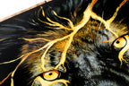 Handmade Walnut Two-Sided Backgammon Set with Lion and Epoxy Resin, 60 cm - photo 9