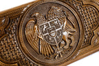 Handmade Wooden Backgammon Set with Armenian Coat of Arms, 60 cm - photo 2