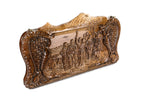 Handmade Walnut Backgammon Set with Noah's Ark Scene and Ararat Outline, 60 cm - photo 7
