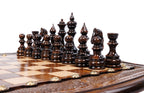 Handmade Wooden Chess and Backgammon Set with Contour Outline, 40 cm - photo 6