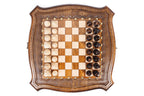 Handmade Wooden Chess and Backgammon Set with Contour Outline, 40 cm - photo 9