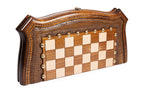 Handmade Wooden Chess and Backgammon Set with Contour Outline, 40 cm - photo 4