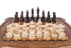 Handmade Wooden Chess and Backgammon Set with Contour Outline, 40 cm - photo 5