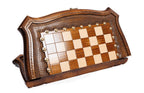 Handmade Wooden Chess and Backgammon Set with Contour Outline, 40 cm - photo 10