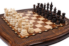 Handmade Wooden Chess and Backgammon Set with Contour Outline, 40 cm - photo 2