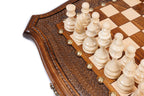 Handmade Wooden Chess and Backgammon Set with Contour Outline, 40 cm - photo 12