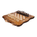 Handmade Wooden Chess and Backgammon Set with Ararat Outline, 50 cm