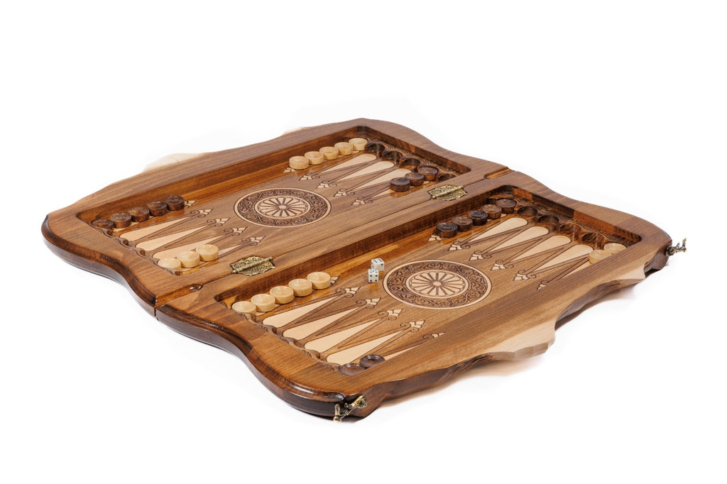 Handmade Wooden Chess and Backgammon Set with Ararat Outline, 50 cm - photo 3