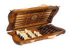 Handmade Wooden Chess and Backgammon Set with Ararat Outline, 50 cm - photo 6