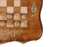 Handmade Wooden Chess and Backgammon Set with Ararat Outline, 50 cm - photo 10