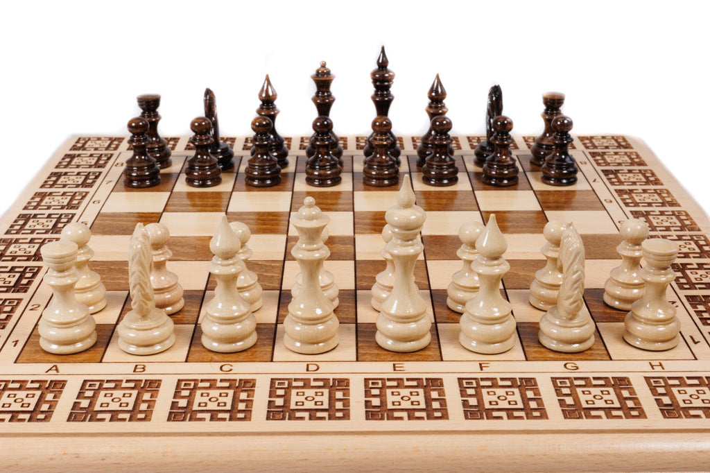 Handmade Wooden Chess and Backgammon Set, Classic Board, 40 cm - photo 6