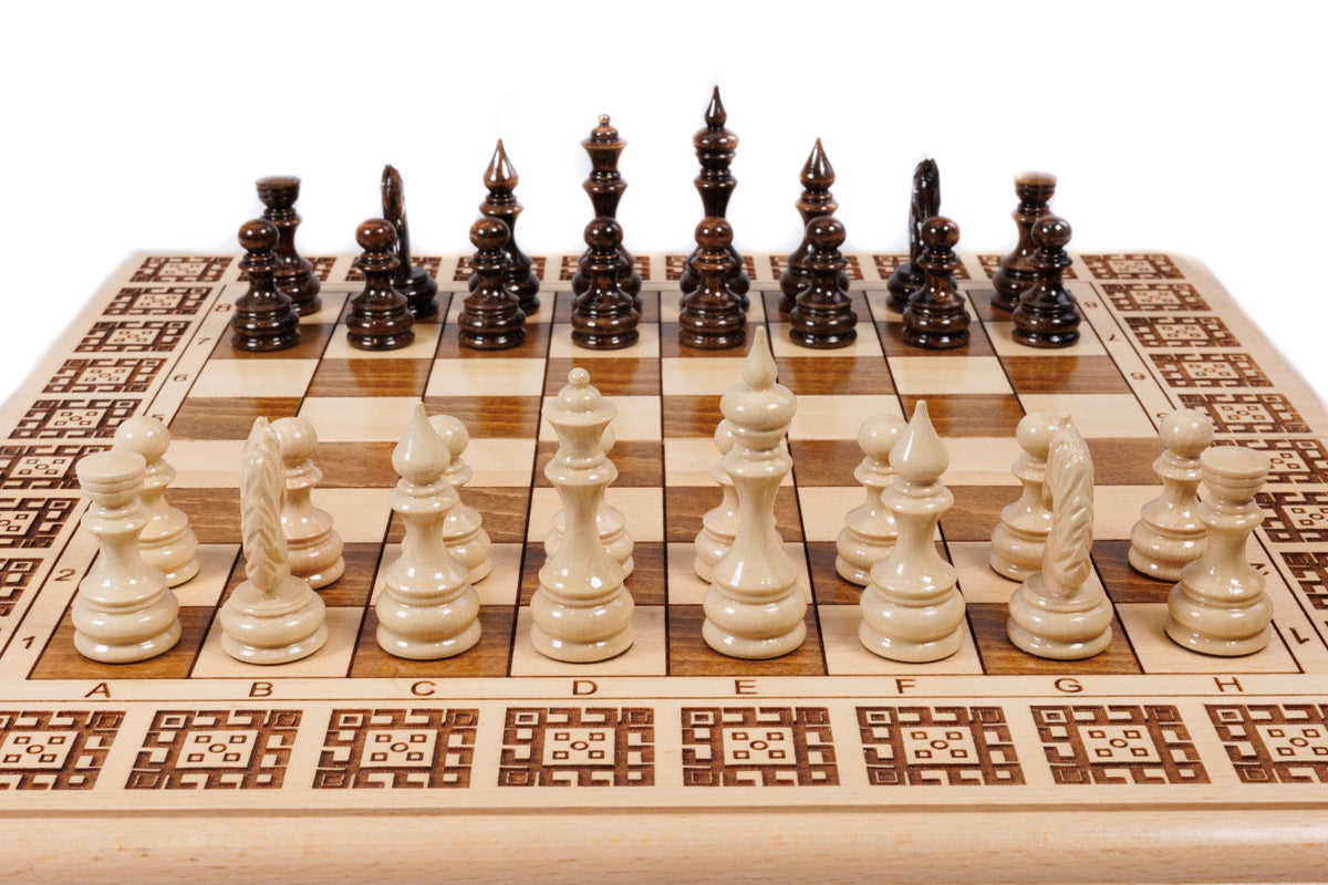 Handmade Wooden Chess and Backgammon Set, Classic Board, 40 cm - photo 6