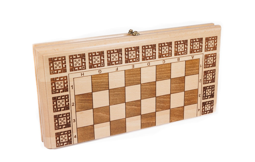 Handmade Wooden Chess and Backgammon Set, Classic Board, 40 cm - photo 8