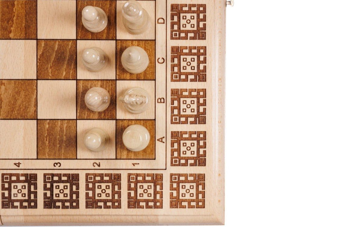 Handmade Wooden Chess and Backgammon Set, Classic Board, 40 cm - photo 11