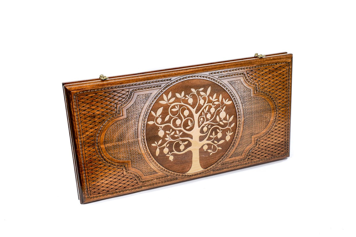 Backgammon-Set mit Granatapfelbaum, 50 cm – Foto 6