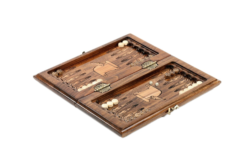 Handmade Wooden Backgammon Set with Armenian Alphabet, 30 cm - photo 3