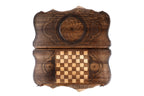Handmade Wooden Backgammon Set with Eternity Sign, 60 cm - photo 9
