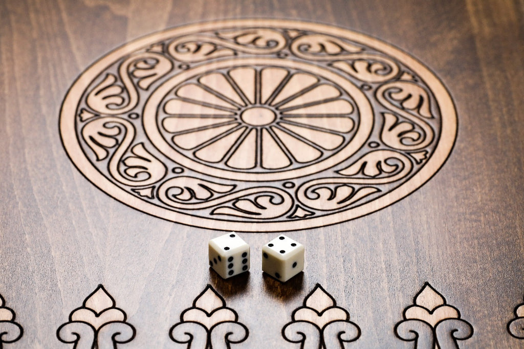 Handmade Wooden Backgammon Set with Eternity Sign, 60 cm - photo 11