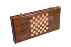 Handmade Wooden Backgammon Set with Armenian Coat of Arms, 50 cm - photo 4