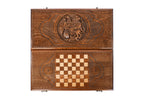 Handmade Wooden Backgammon Set with Armenian Coat of Arms, 50 cm - photo 11