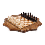 Wooden Star-Shaped Chess Set, 50 cm – handmade wooden chess set by Hrachya Ohanyan