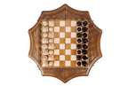 Handmade Wooden Star-Shaped Chess Set, 50 cm - photo 6