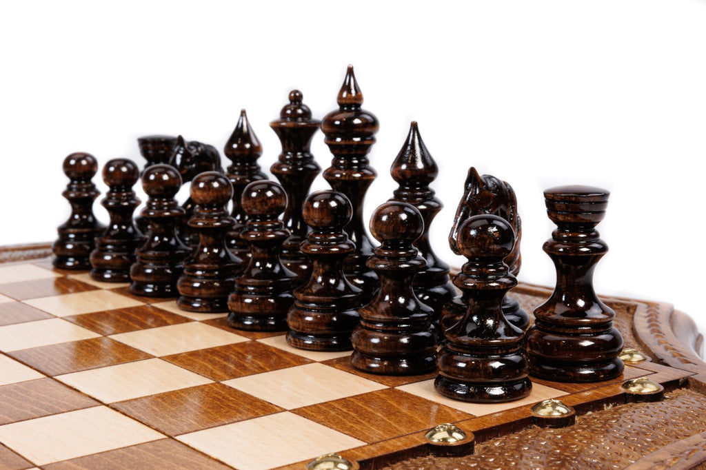 Handmade Wooden Star-Shaped Chess Set, 50 cm - photo 10