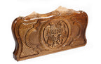 Handmade Walnut Backgammon Set with Armenian Coat of Arms and Ararat Outline, 60 cm - photo 5