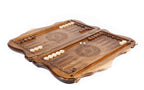 Handmade Walnut Backgammon Set with Armenian Coat of Arms and Ararat Outline, 60 cm - photo 3