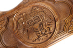 Handmade Walnut Backgammon Set with Armenian Coat of Arms and Ararat Outline, 60 cm - photo 2