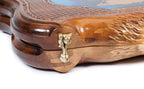 Handmade Walnut Backgammon Set with World Map and Ararat Outline, 40 cm - photo 10