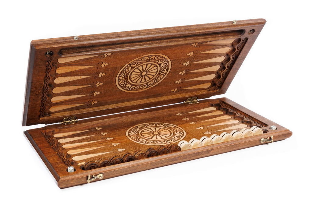 Handmade Wooden Backgammon Set with Armenian Ornament, 60 cm - photo 7